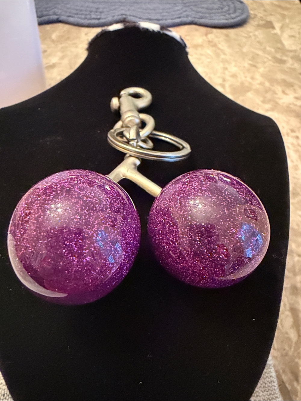 Glitter Cherry Keychain - Purple NIP - Picture 5 of 7